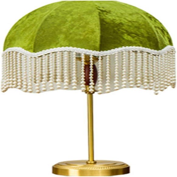 Abat-jour Vintage Rond Pour Lampe De Table - Tissu, Douille E27, Design Pliable