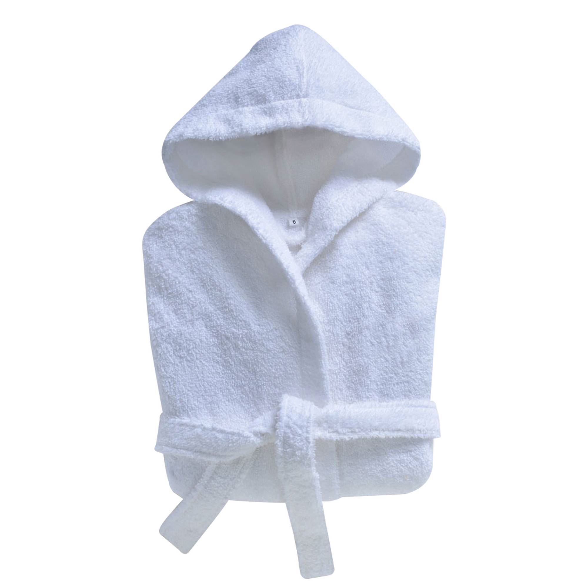 Peignoir de bain LAUREAT ENFANT 12 ans blanc en coton Leroy Merlin