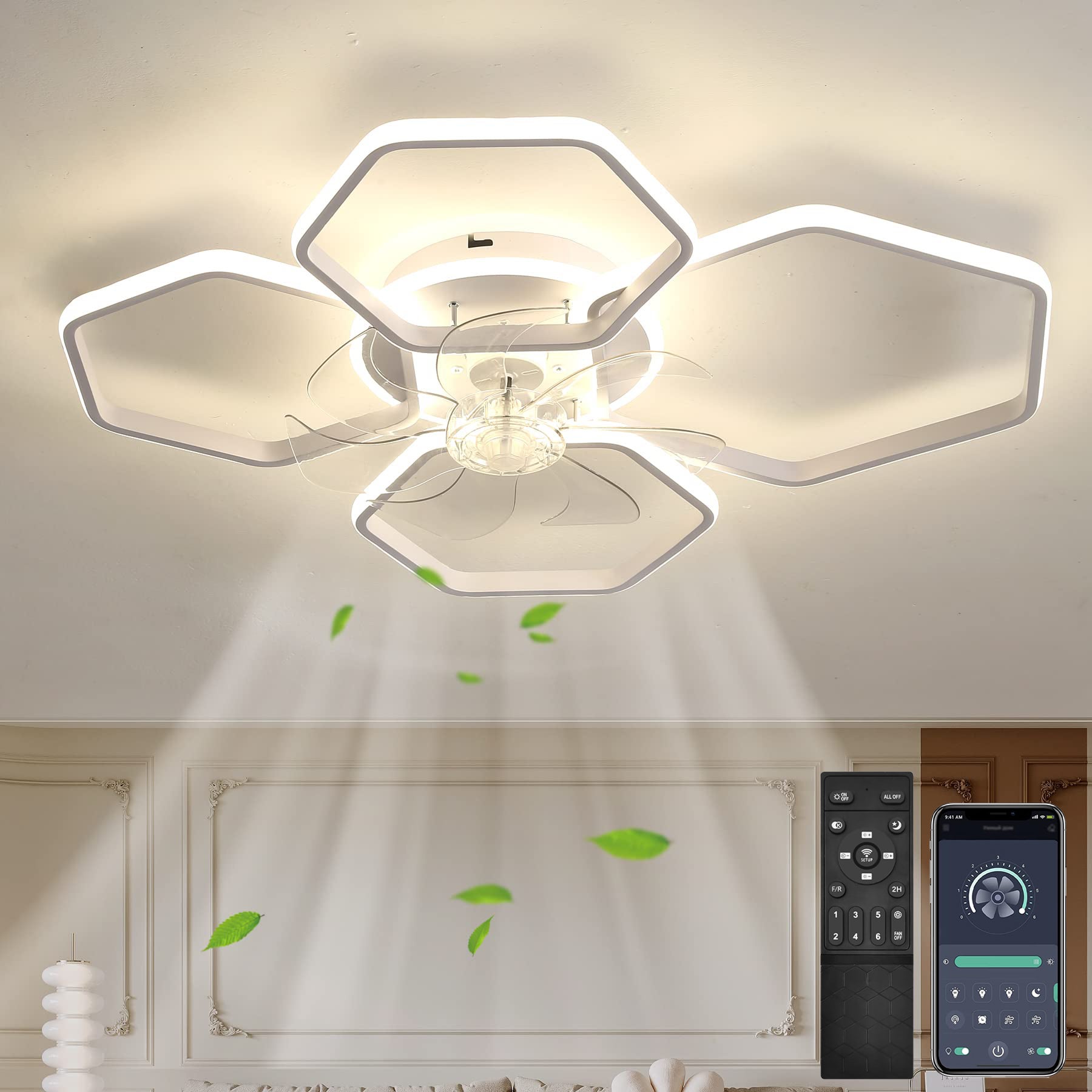 Télécommande Pour Ventilateur De Plafond Avec Variateur – Compatible Modèles G/DJ/SQ, Contrôle Lumière Et Vitesse