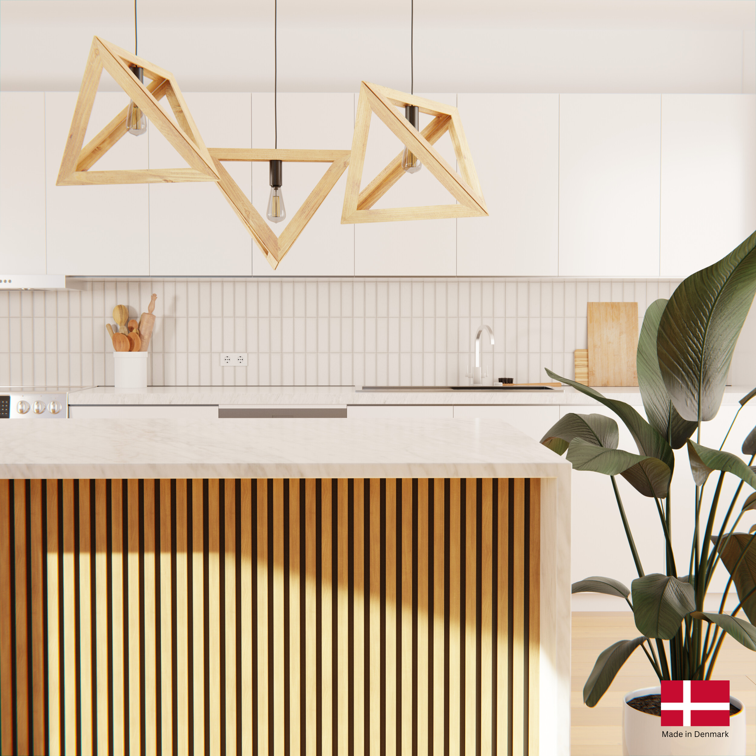 Lot de 2 panneaux tasseaux acoustiques MDF décor chêne naturel, feutrine noire, 240x32 cm Nordic Acoustics - 3