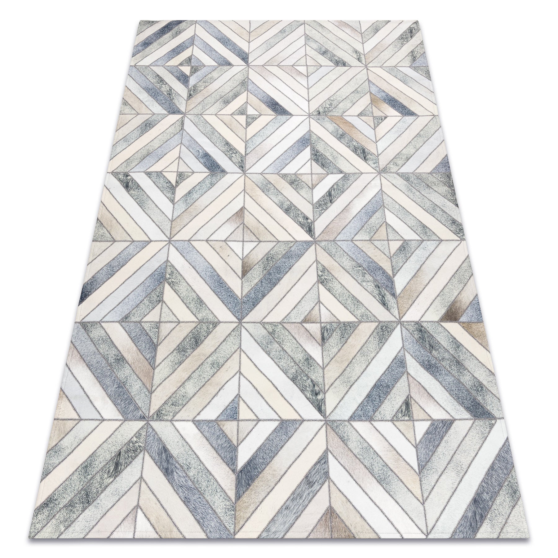 Dywan PATCHWORK 21721 beż / szary - Skóra bydlęca, geometryczny 120x170 cm