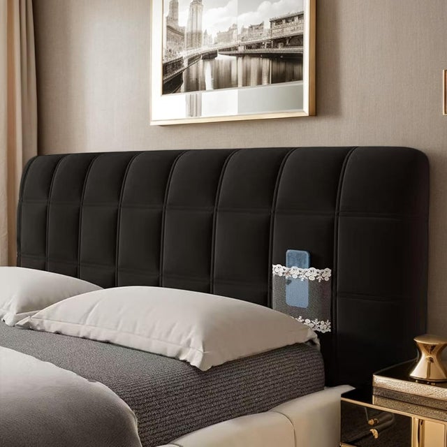 ZORZA Copri Testata Letto Imbottito In Velluto – Elastico E Antipolvere, Adatto A Letti Matrimoniali, Singoli E King Size (B03, 2.2m/87in)