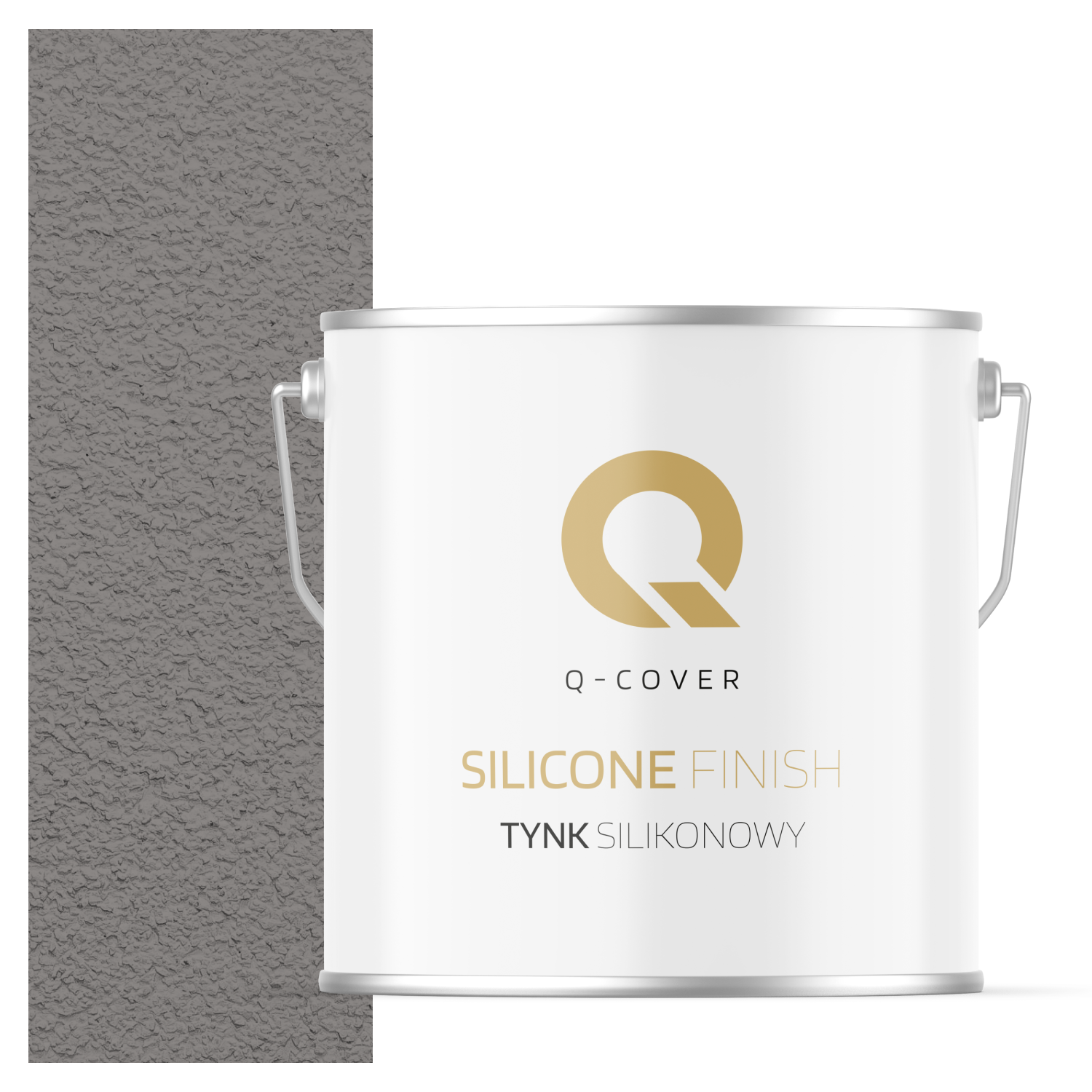 Tynk Silikonowy Elewacyjny Baranek 2.0mm Q-Cover Szary ciemny chłodny F275 7KG
