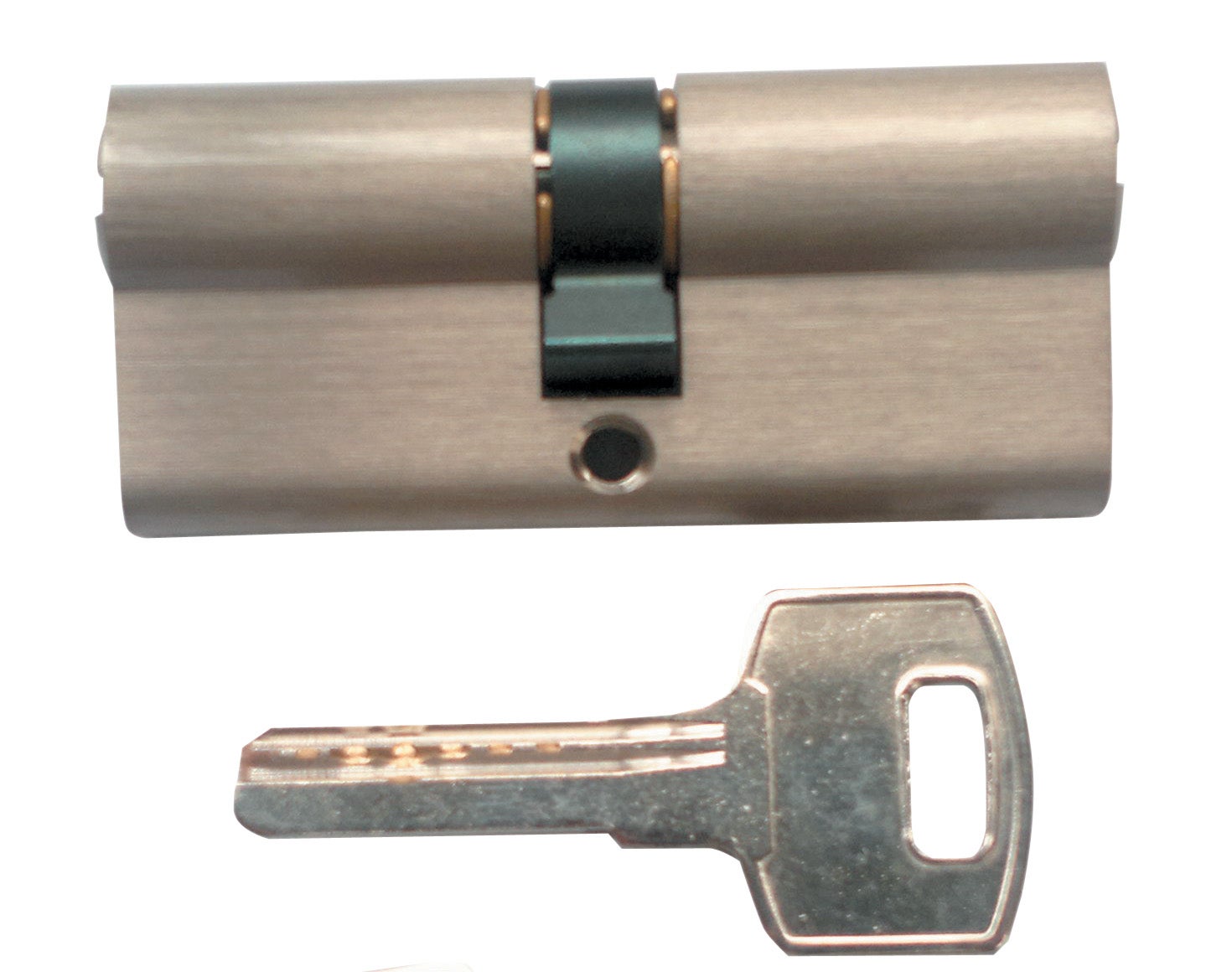 2 Halve Cilinders 40 Mm – Gelijksluitend 30/10, Met 10 Sleutels, Messing Gecoat, Voor Binnen- En Buitendeuren, Roestvrij