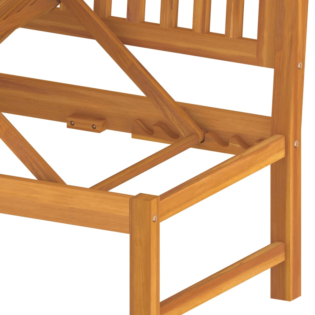 Maison Exclusive - Dormeuse con Cuscino Crema 200x60x75cm Legno Massello di Acacia - 7