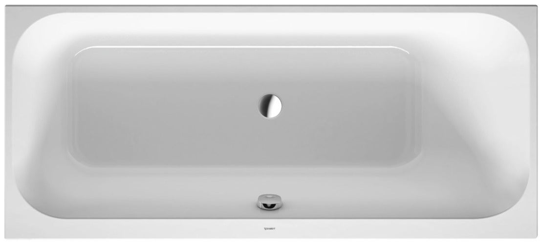Duravit Happy D.2 Baignoire rectangulaire à encastrer, dossier incliné ...