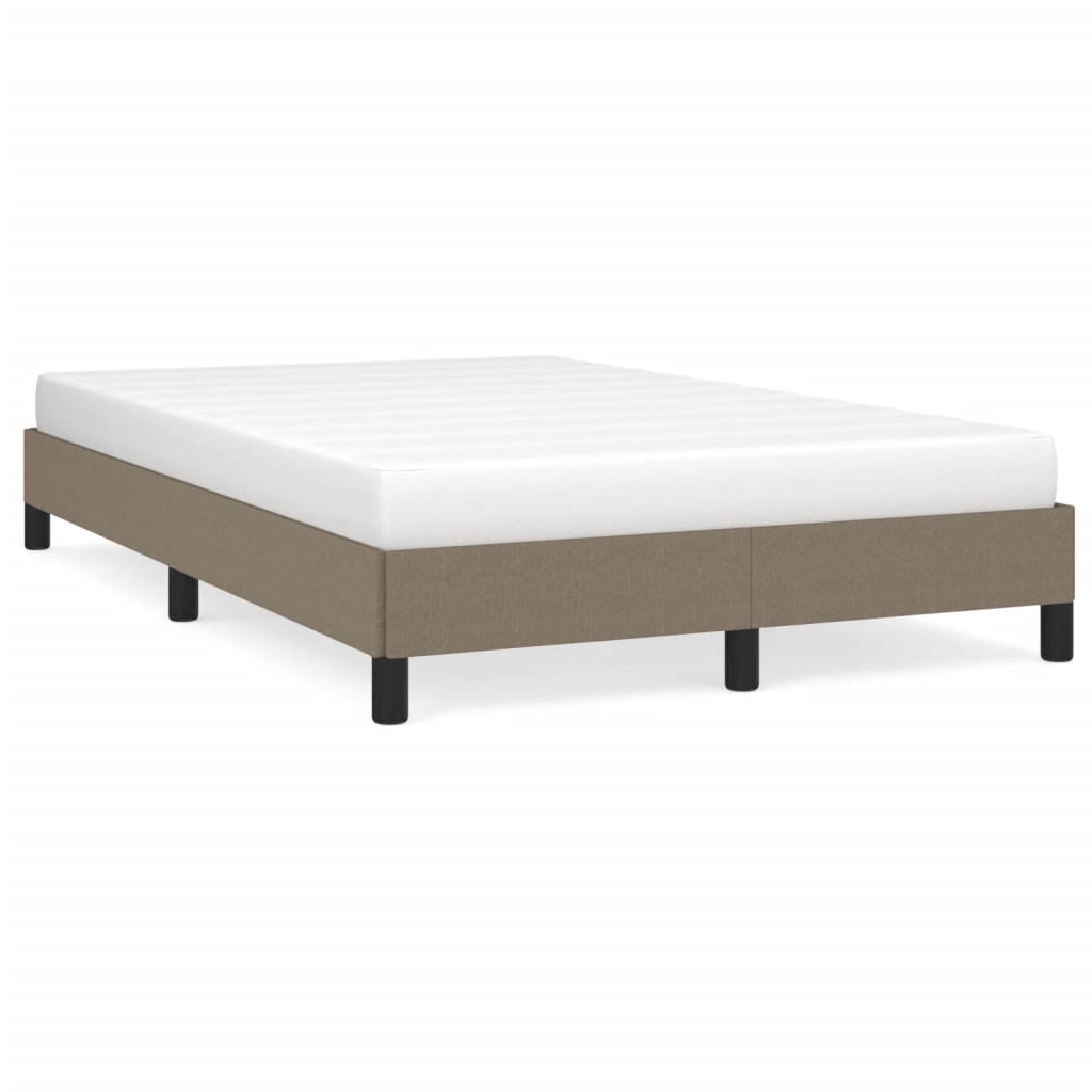 Cadre de lit sans matelas taupe 120 x 200 cm en tissu - 2