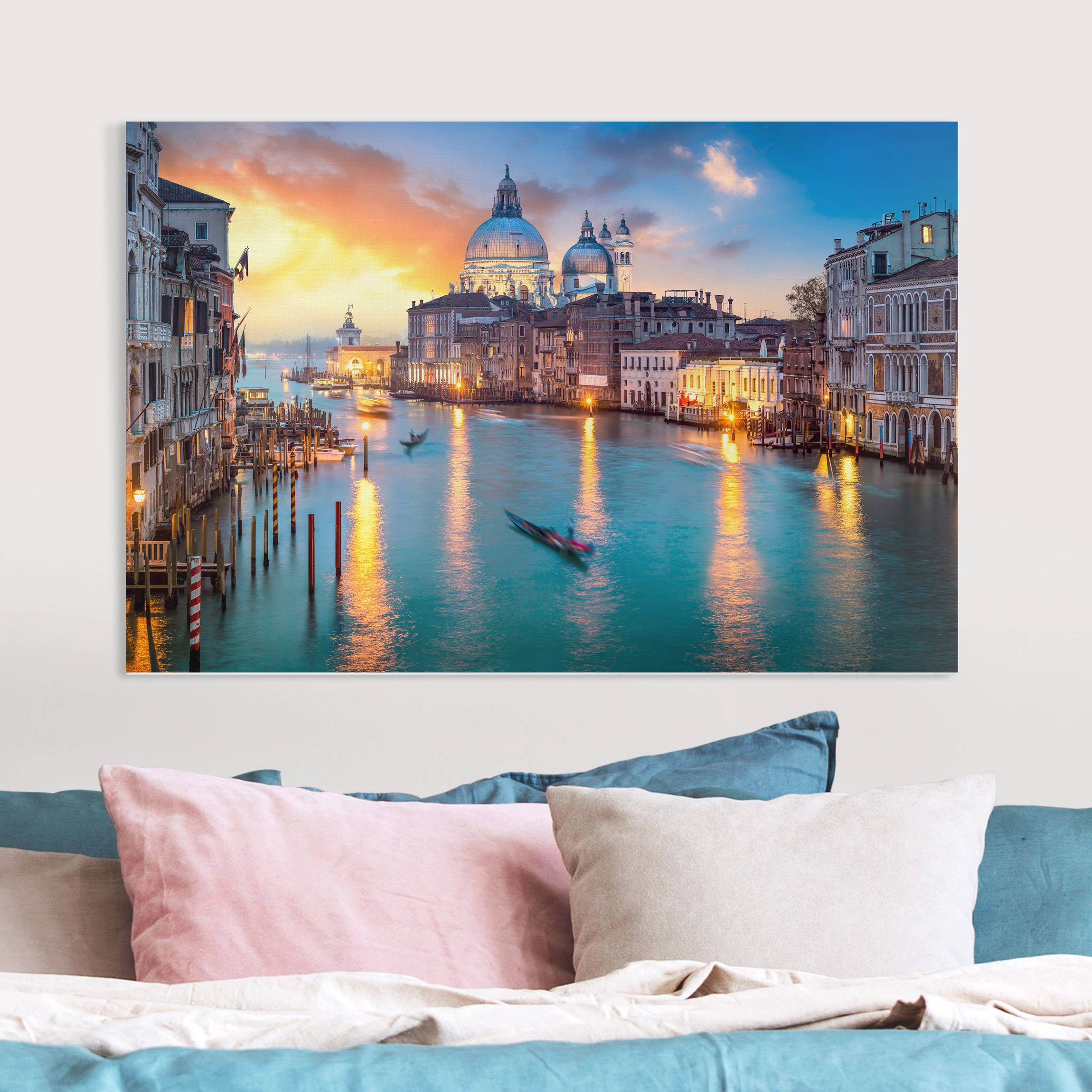 Tableau Sur Toile Lac De Braies Italie 70x50 Cm - Paysage Nature Imprimé HD Avec Châssis Bois - Style Panorama