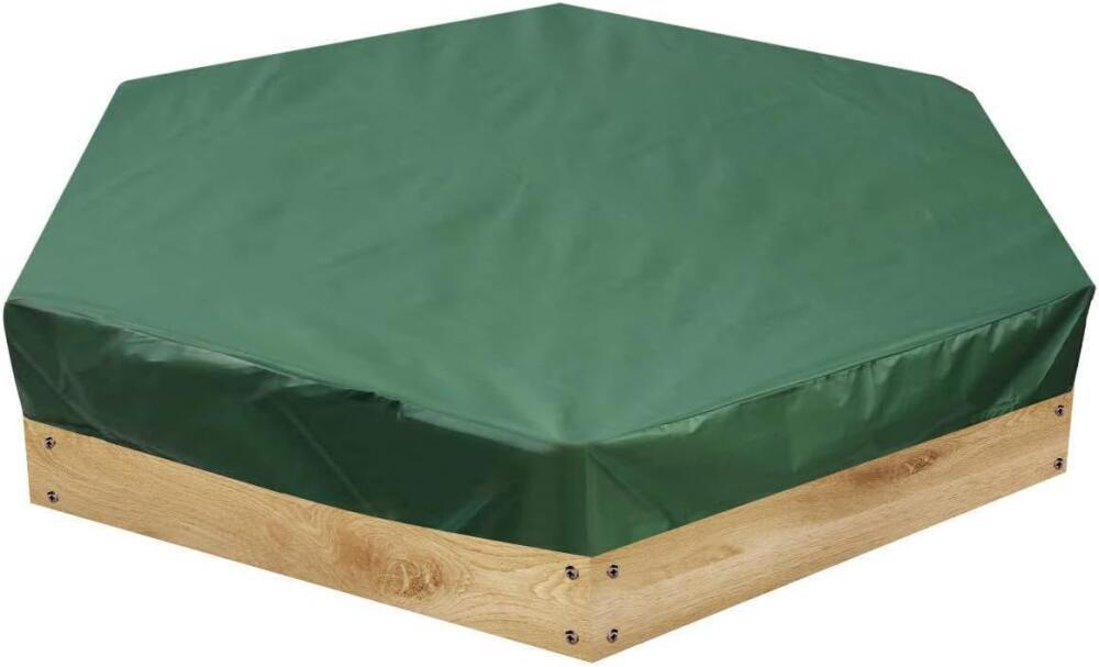 Bâche De Protection Pour Bac à Sable Hexagonal 230 Cm - Tissu PE 160g/m², Bande élastique Et œillets Intégrés