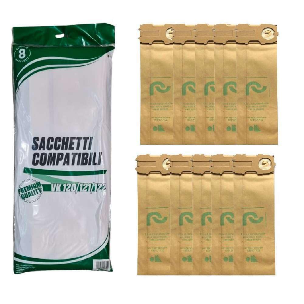 NAMAI - Set Di 24 Sacchetti Folletto VK 120/121/122, Ricambi - Foto 7