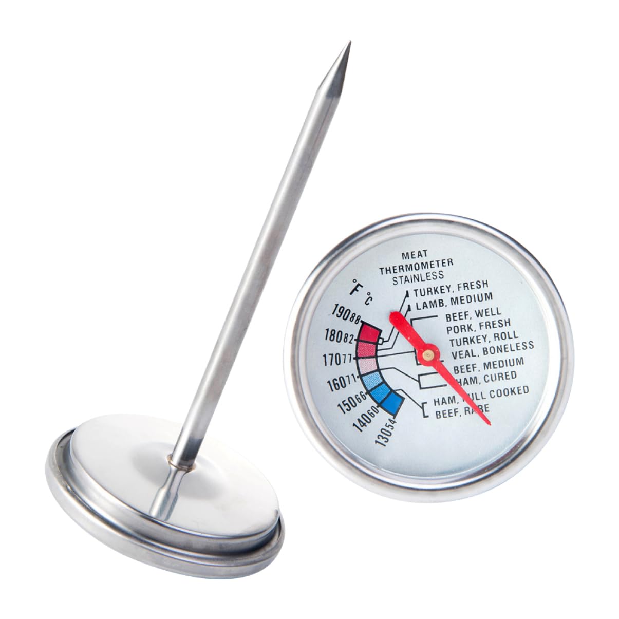 Termometro Da Cucina Digitale A Lettura Istantanea - Sonda In Acciaio Inox 304 12 Cm, Pieghevole Con Calibratura 180°