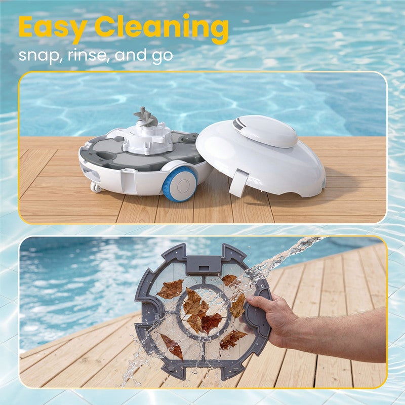 Limpador de piscina, robot para piscina, autonomia de 120 minutos, consegue subir paredes da piscina, aspiração potente, estacionamento automático. - 5