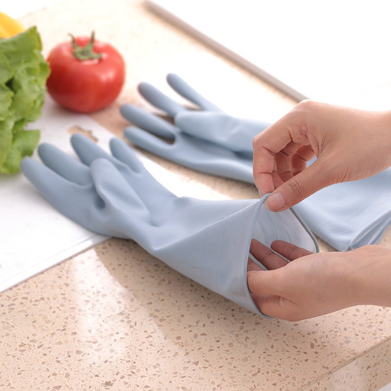 3 paires de gants de cuisine,（M）gants de vaisselle réutilisables, sans latex, antidérapants et imperméables, gants de nettoyage de cuisine - 4