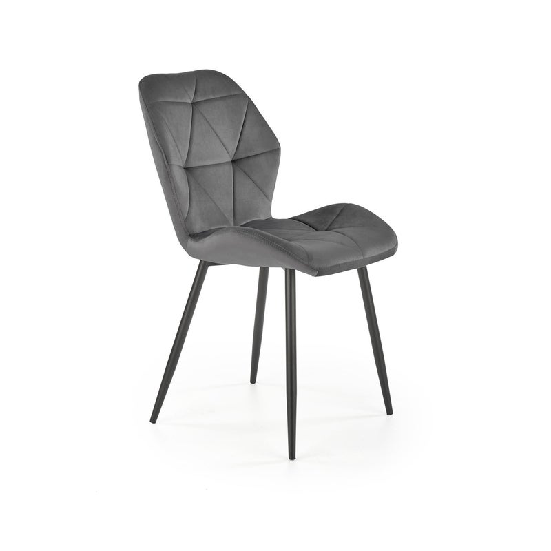 Krzesło tapicerowane K453 VELVET szare