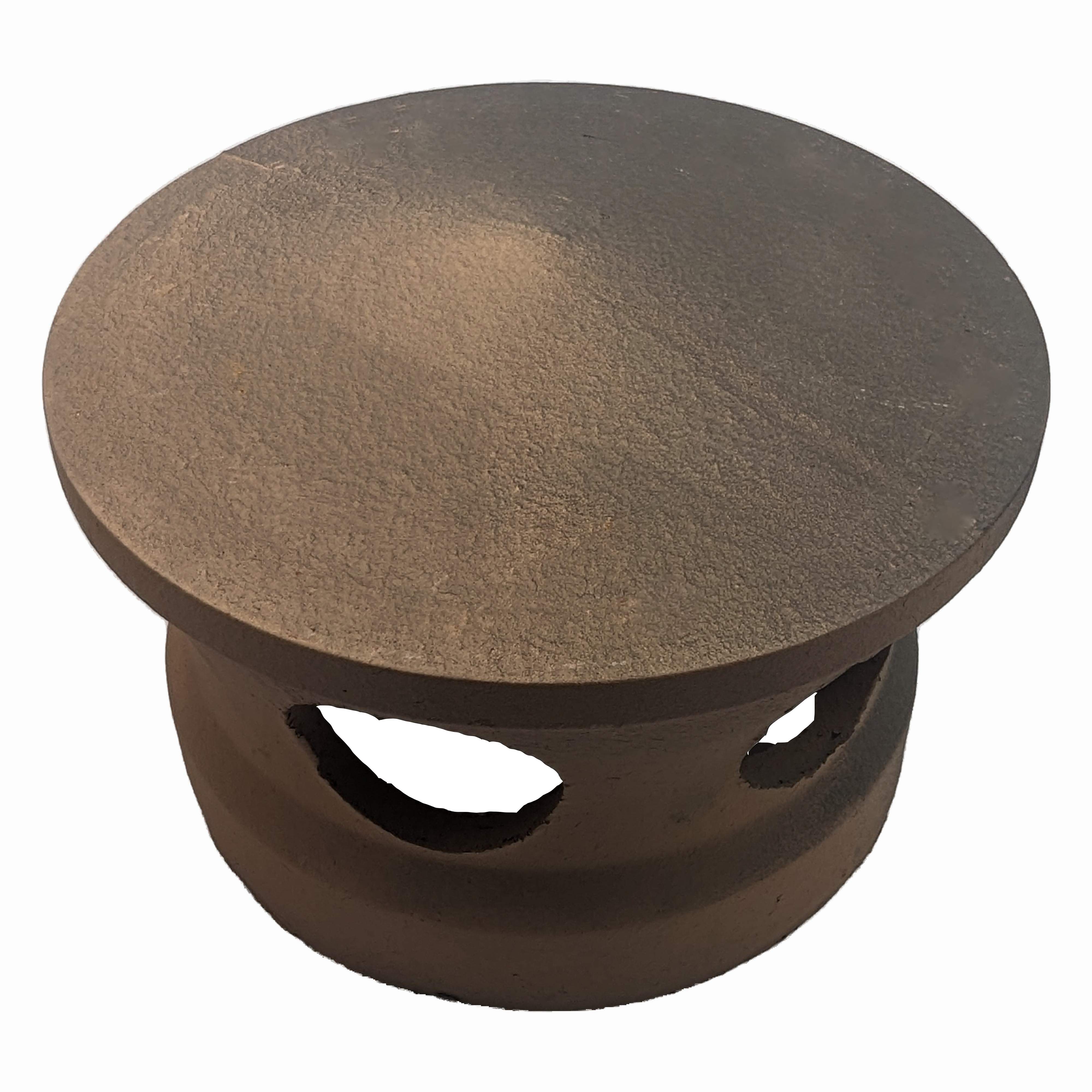 Lanterne de toiture en terre cuite rose et noir, Chapeau pour tuile à douille, Passage tuyau d 150 mm - 3