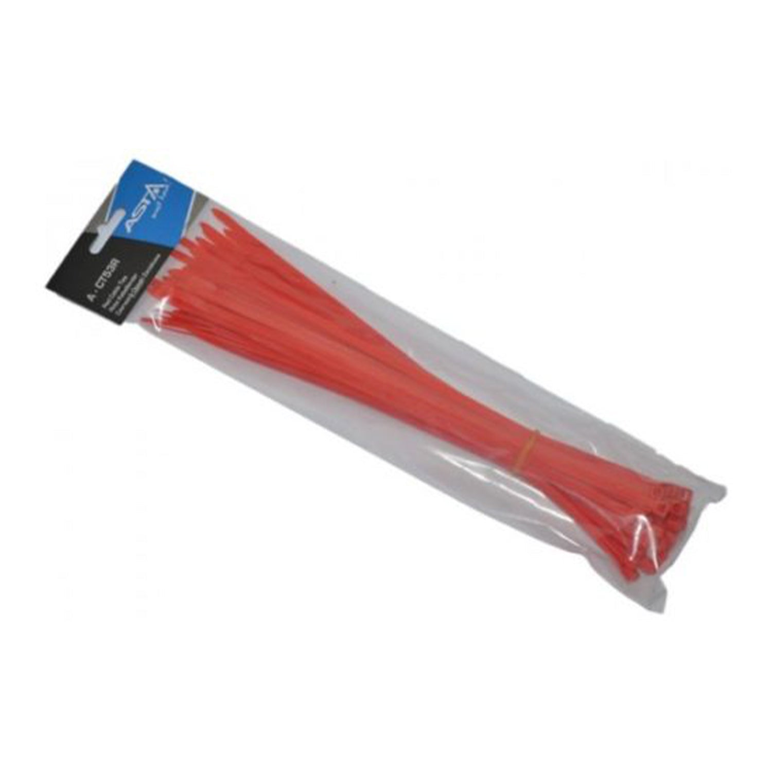 Set 50 coliere de plastic 5x300mm rosu 50buc