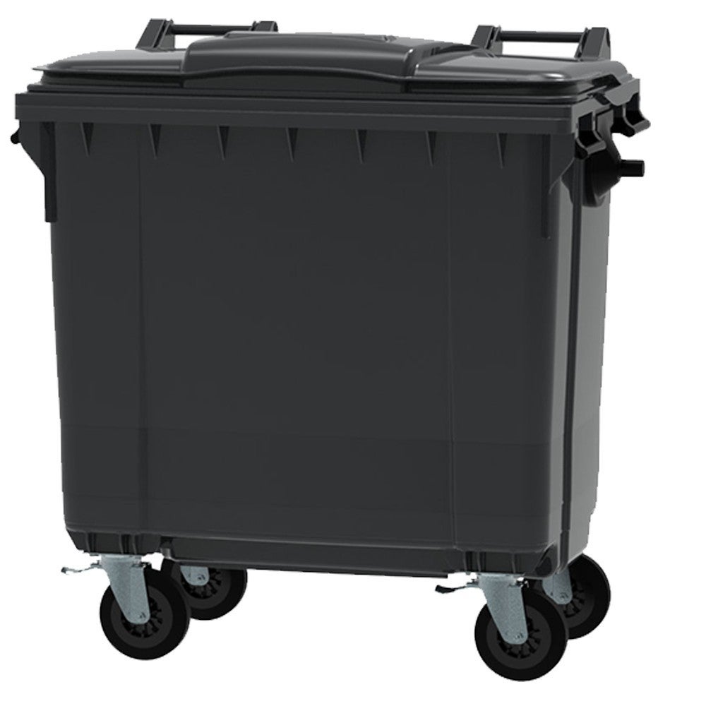 Poubelle/Conteneur Robuste 26 Gallons (98 Litres) Noir - Marque FixtureDisplays, Réf. 15052-NF