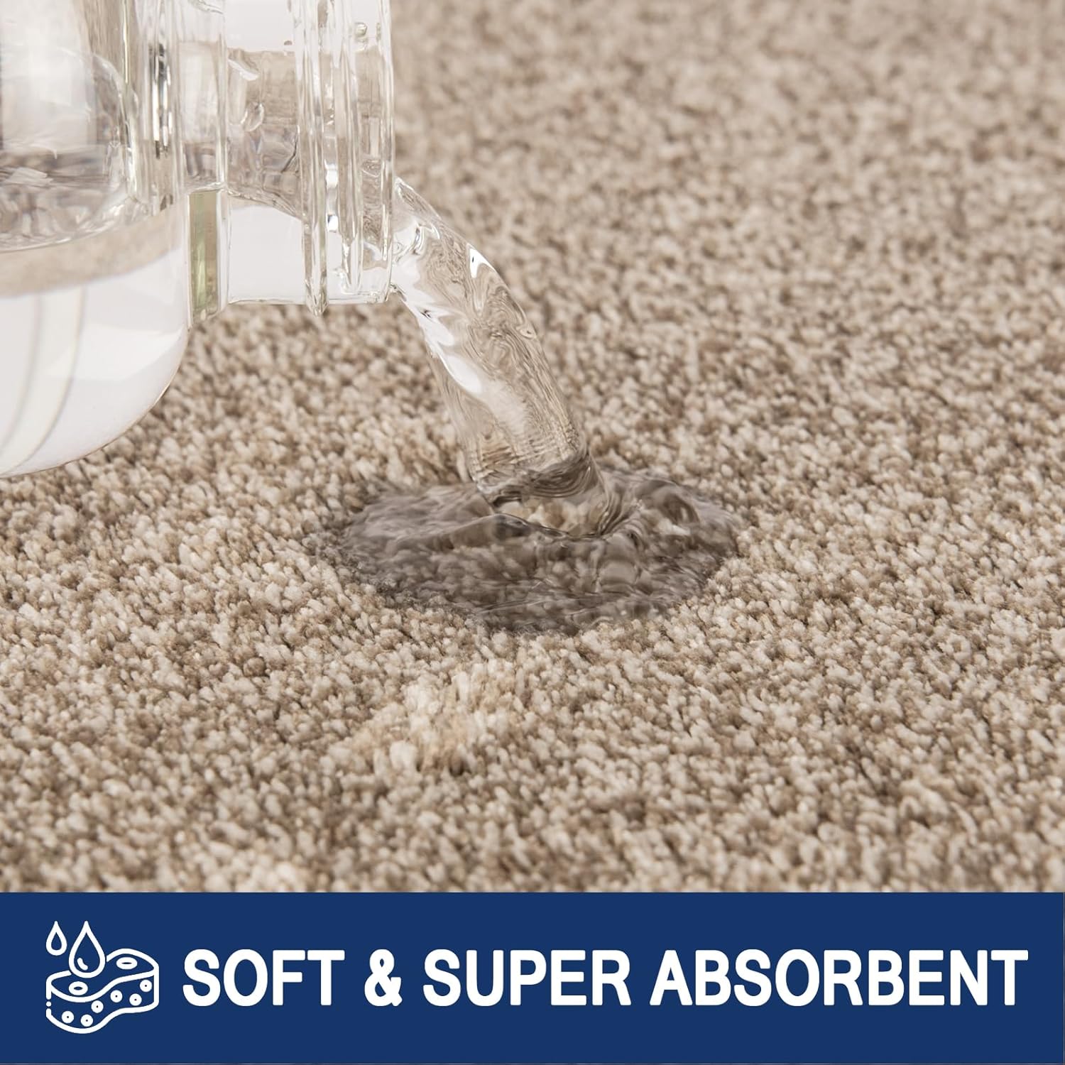 Paillasson Attrape-Poussière, Tapis de Sol Antidérapant Lavable en Machine, Absorbantes pour Entrée, Porte et Couloir, Beige, 60 x 90 cm - 4