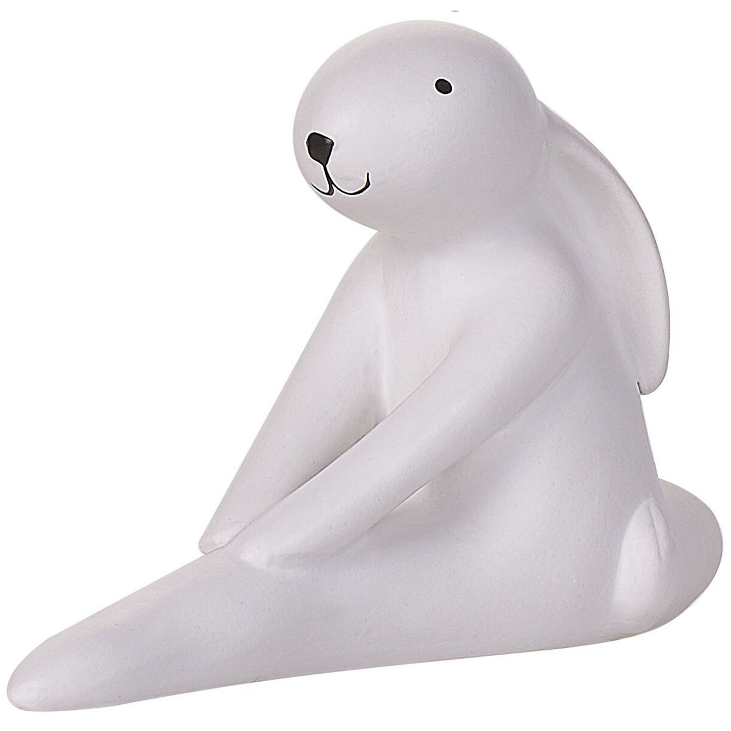 Set di 3 figure lepre BREST Ceramica Bianco - 8