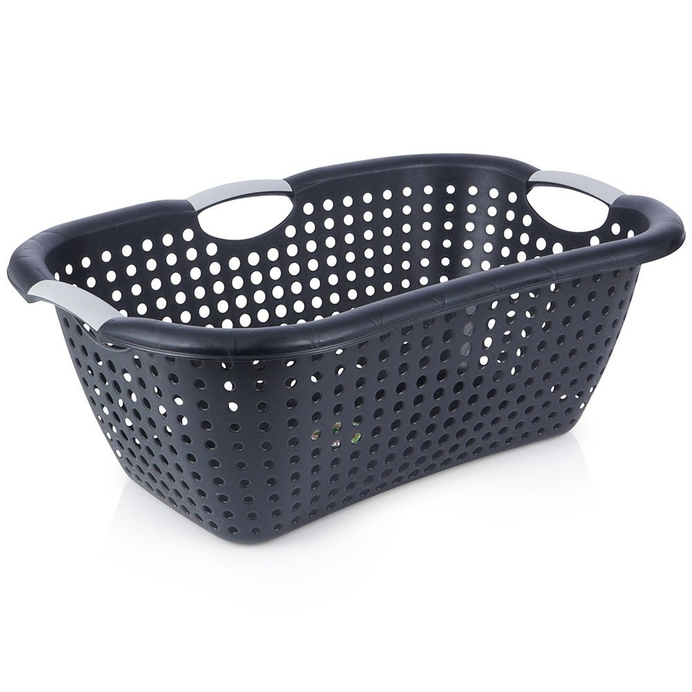 Kosz na pranie plastikowy czarny 26 l