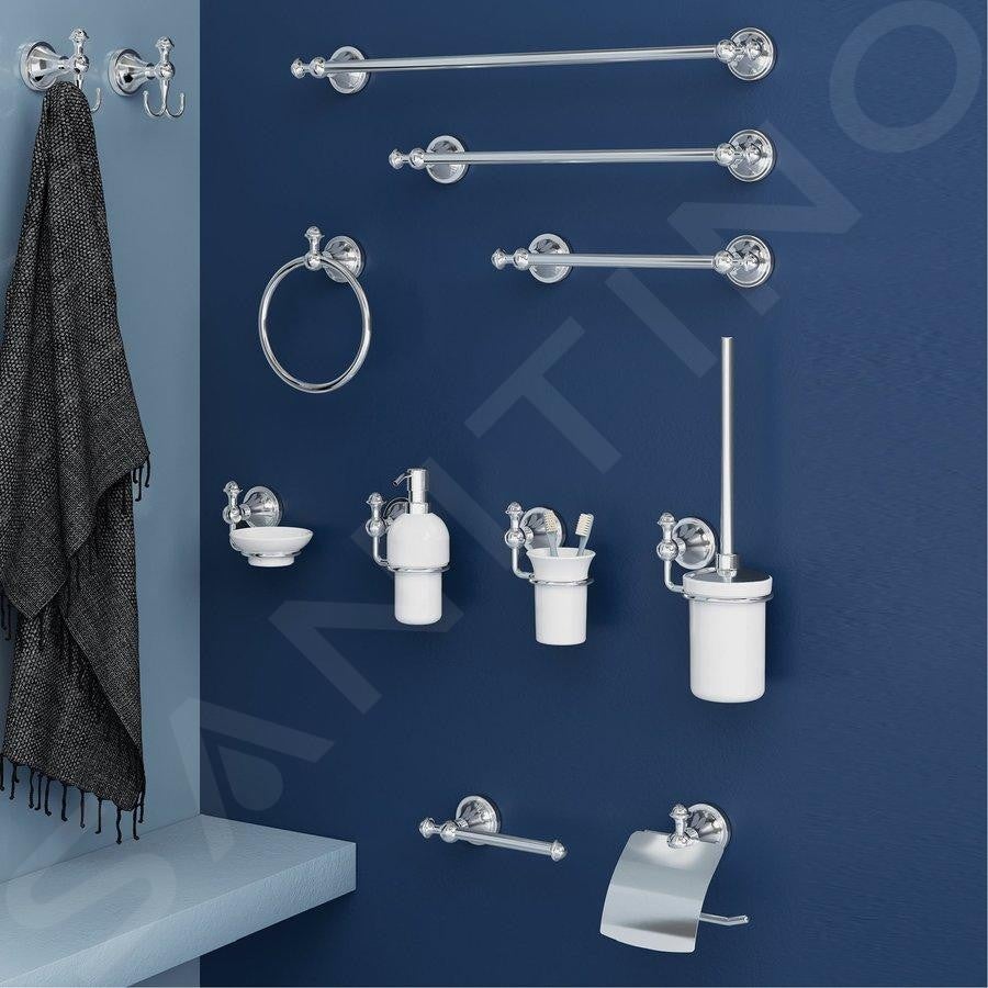 Sapho Gedi Nevis - Porte-papier de toilette avec couvercle, chrome NV2513 - 6