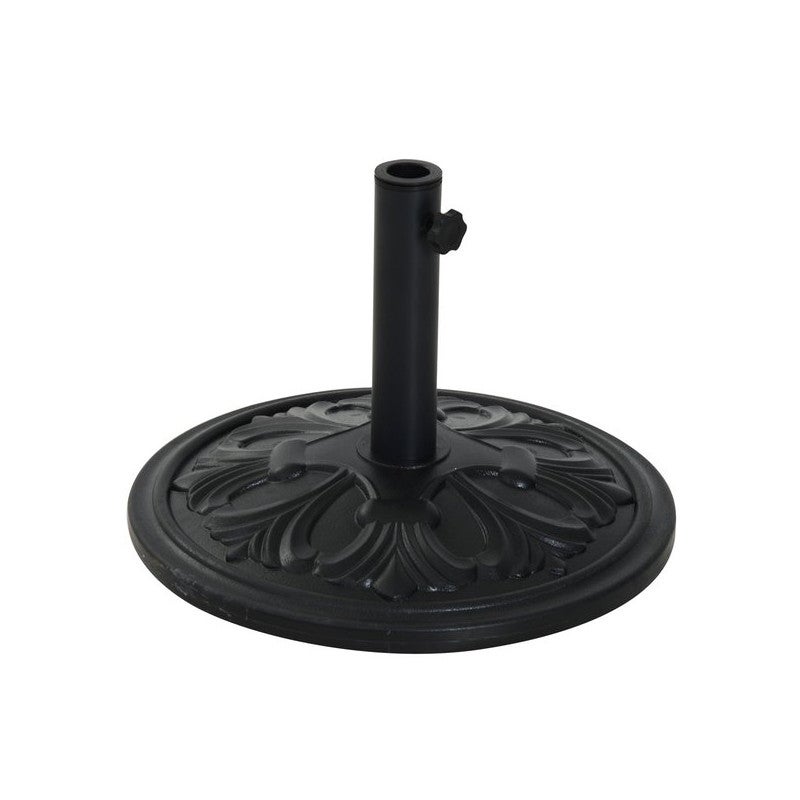 Pied De Parasol Rond 20 Litres Avec 4 Roulettes - Support Stable à Remplir D'Eau Ou Sable - 8