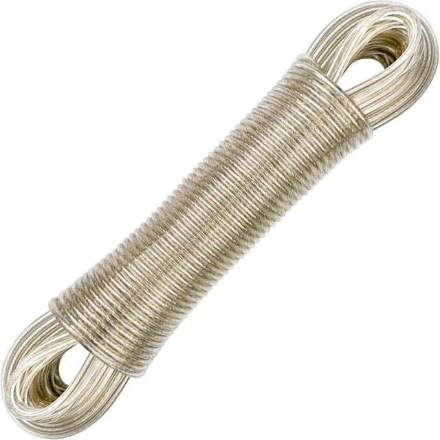 Fil a Linge Extérieur 20m, Corde à Linge, Fil Etendoir Linge Exterieur, Corde à Linge Résistante à la Déchirure, Corde à Linge avec Noyau en Acier