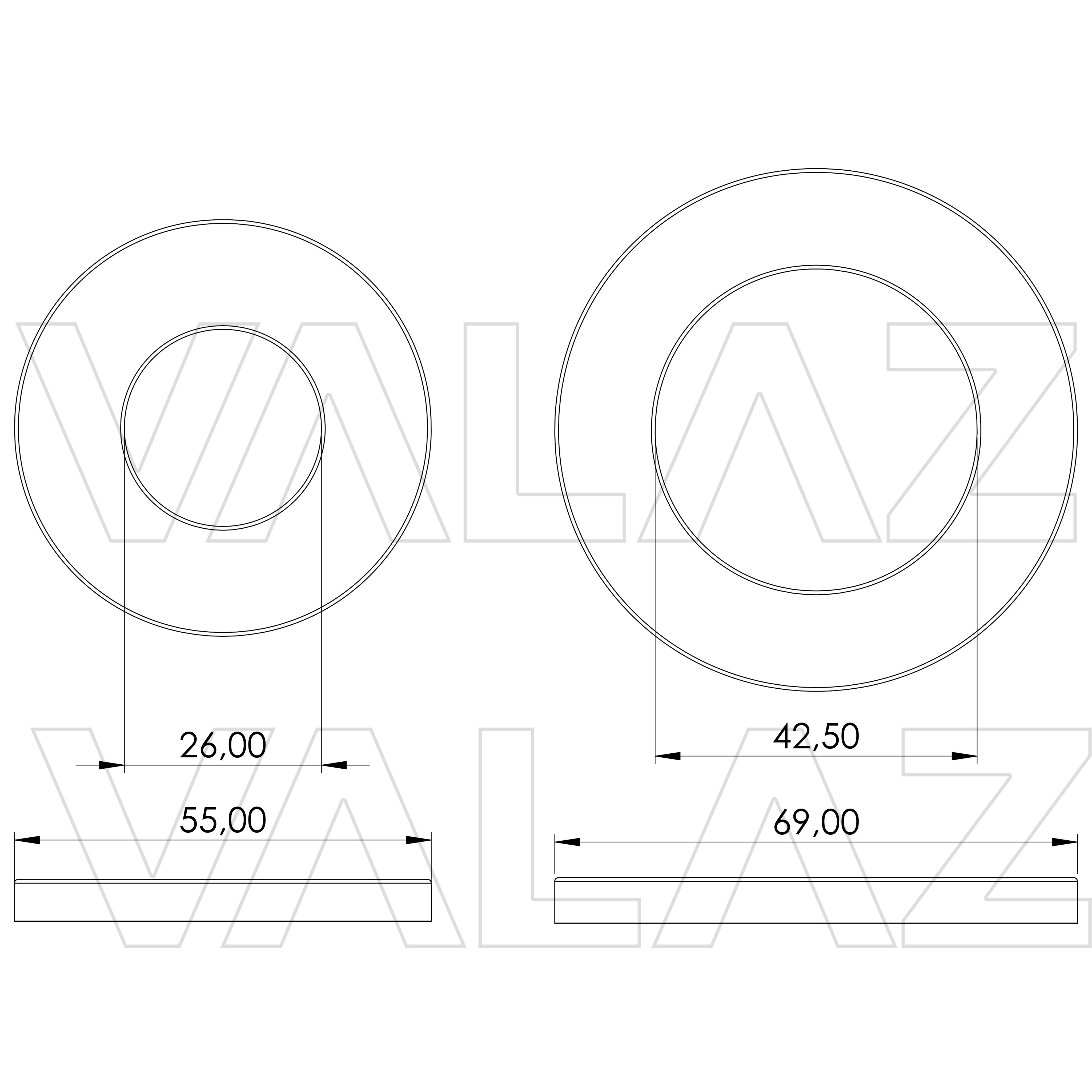 Valaz Grifo lavabo empotrado redondo monomando cromado con caño de 15CM - Serie Guadiana - 6
