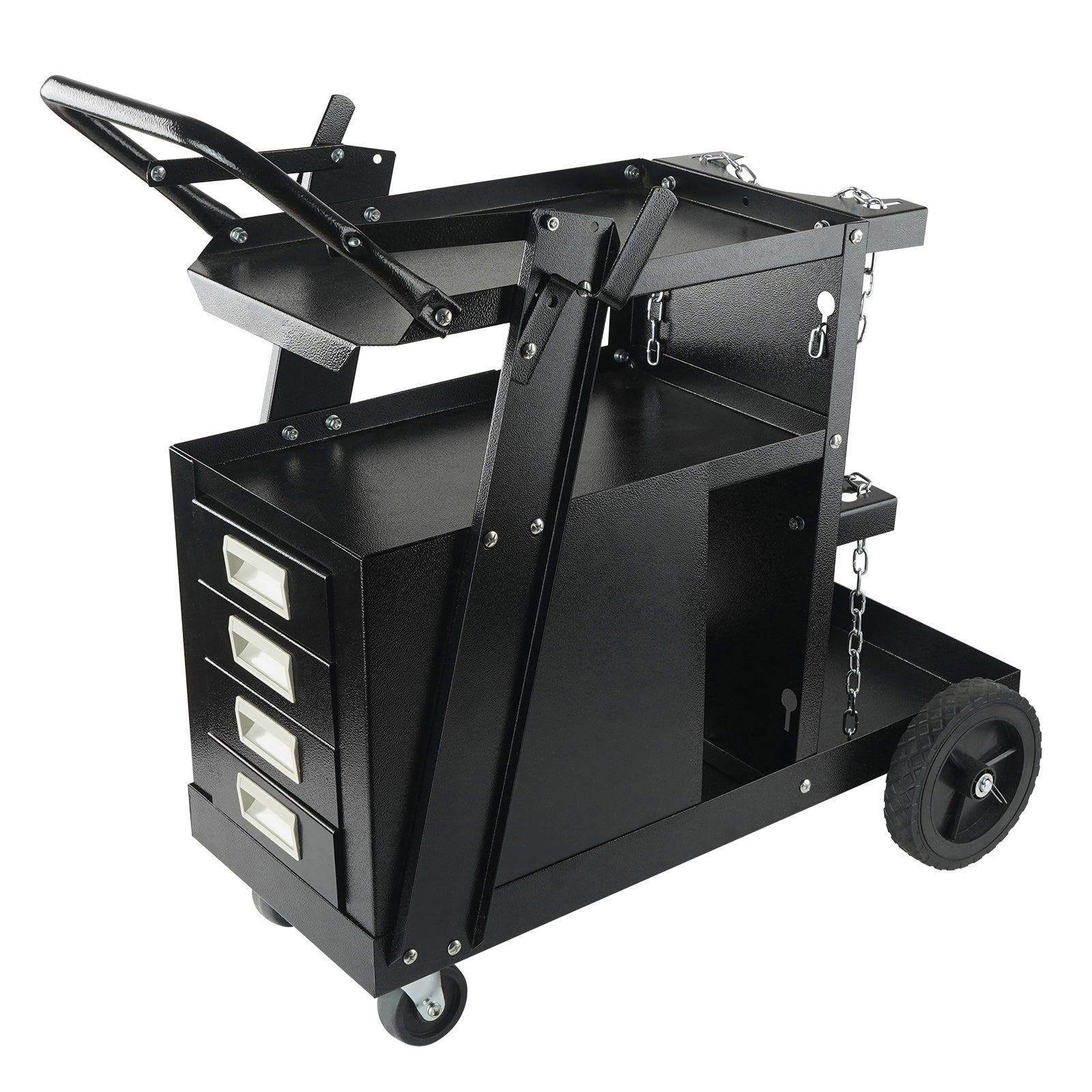 CCBLZLL Carrello Pieghevole Outdoor Portatile Con Ruote Fuoristrada - Capacità 150kg, Telaio In Acciaio, Per Giardino, Spiaggia, Campeggio