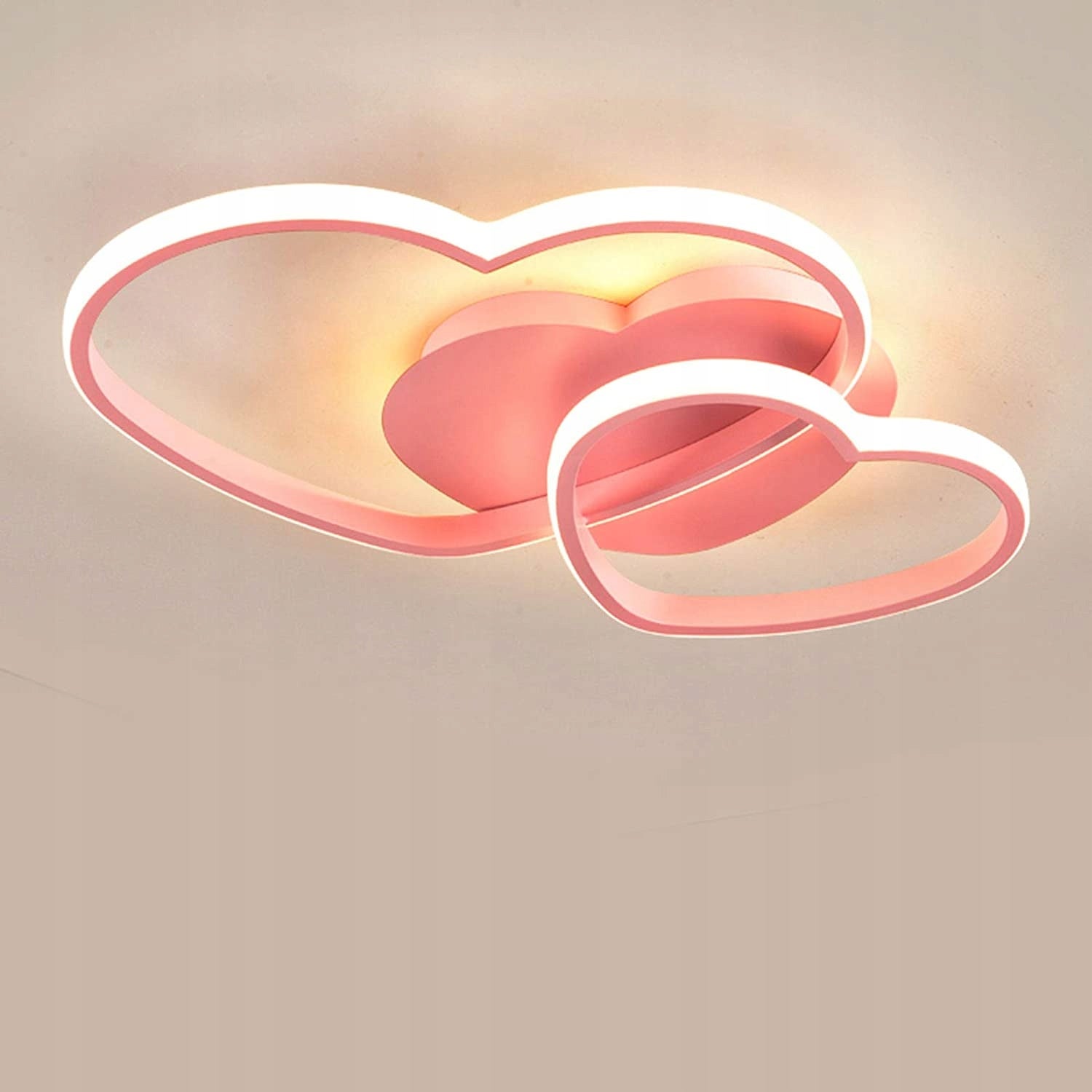 Lampada A LED A Forma Di Cuore Rosa | 55x36 Cm | Dimmerabile Con Telecomando | Per Cameretta E Soggiorno