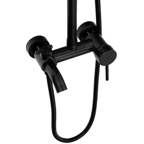 Conjunto de duche com torneira, Preto - 5