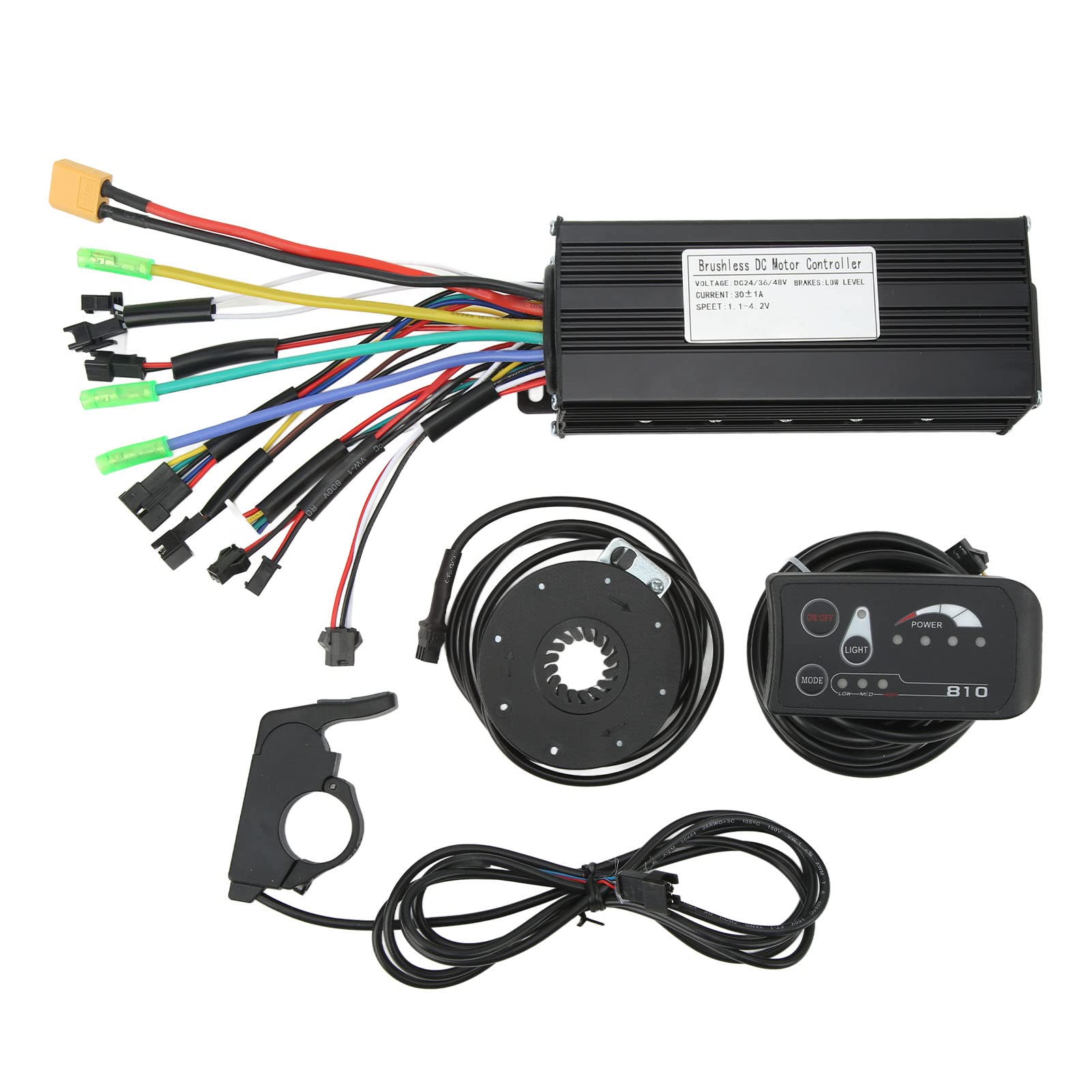 Kit Contrôleur Sans Balais 36V 48V 15A Pour Vélo Électrique - Moteur 250W 350W Avec LCD Et Accélérateur