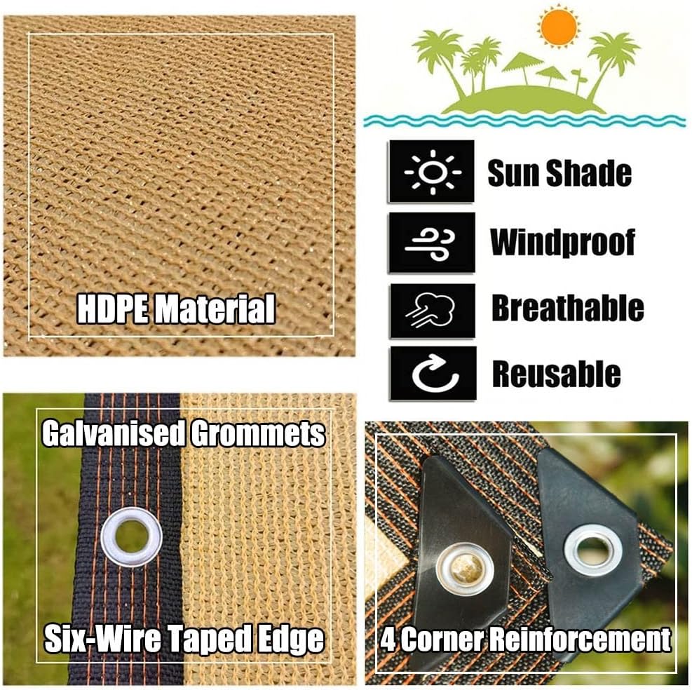 Voile d'ombrage terrasse, voile d'ombrage pergola, voile d'ombrage jardin filet d'ombrage perforé 3mX4m - 2