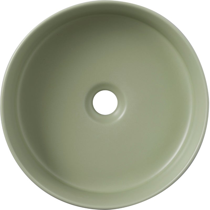Vasque à poser ø37cm - Vert mat - Rebords fins - Andria - 4