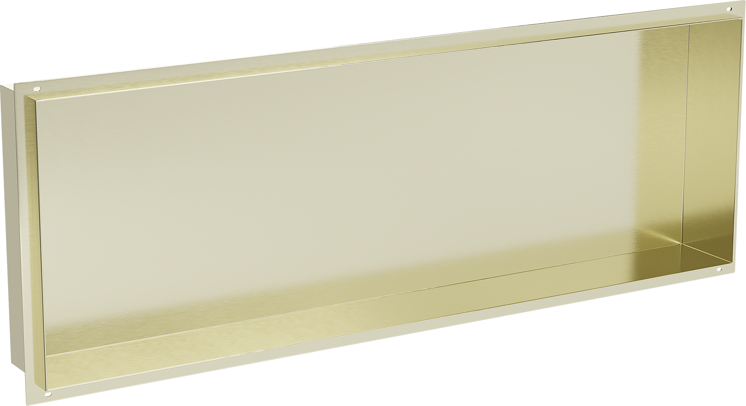 Mexen X-Wall-NR półka wnękowa bez kołnierza 90 x 30 cm, złota szczotkowana - 1951903010