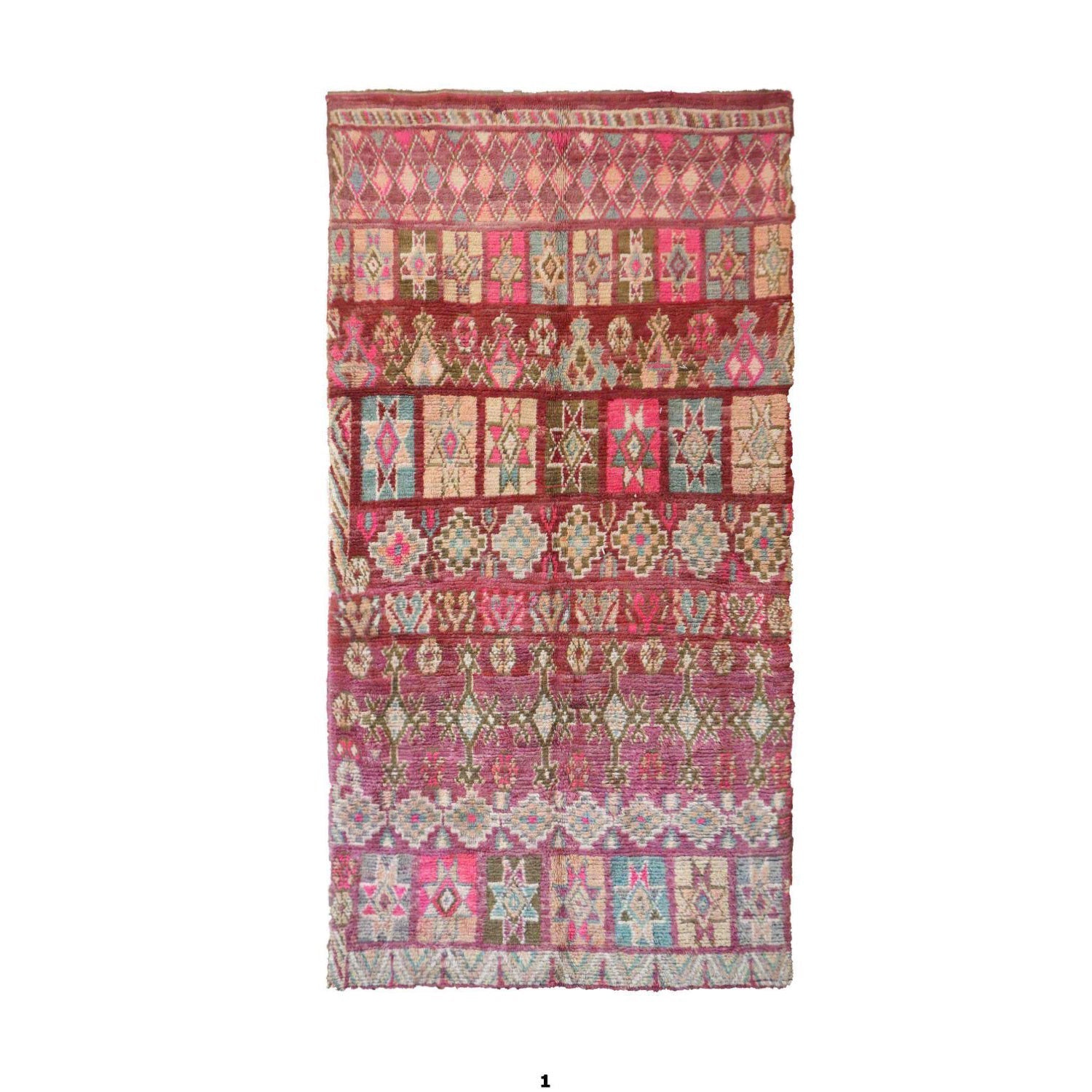 Tapis Berbere marocain pure laine 172 x 313 cm | Leroy Merlin
