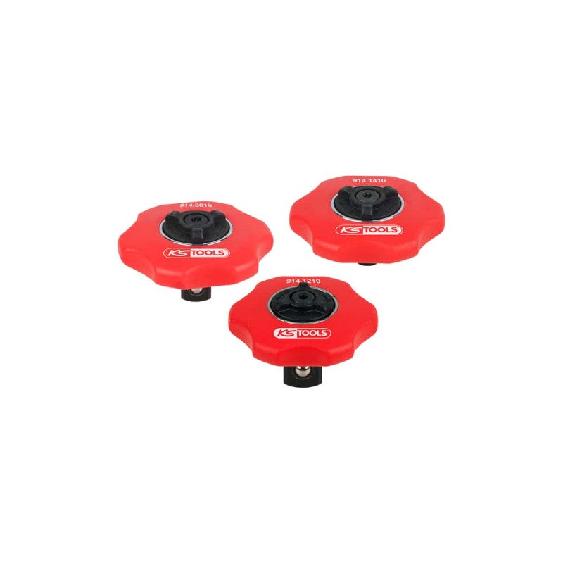 Zestaw grzechotek ręcznych KS TOOLS Mini, 3 sztuki, 1/4"+3/8"+1/2" - 914.1215