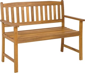 COSTWAY Banc de Jardin en Bois en Acacia pour 2 Personnes, Banquette à Lattes Charge 360KG, pour Patio Cour Balcon, 110 x 56,5 x 86 cm