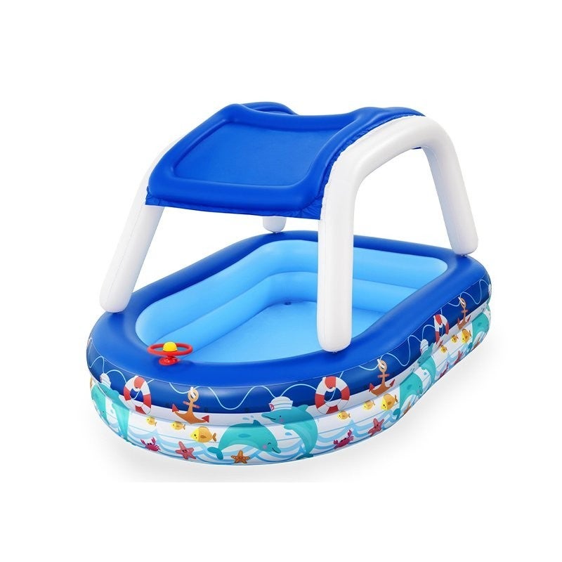 Piscine gonflable bleue rectangulaire en PVC personnalisée piscine gonflable fam