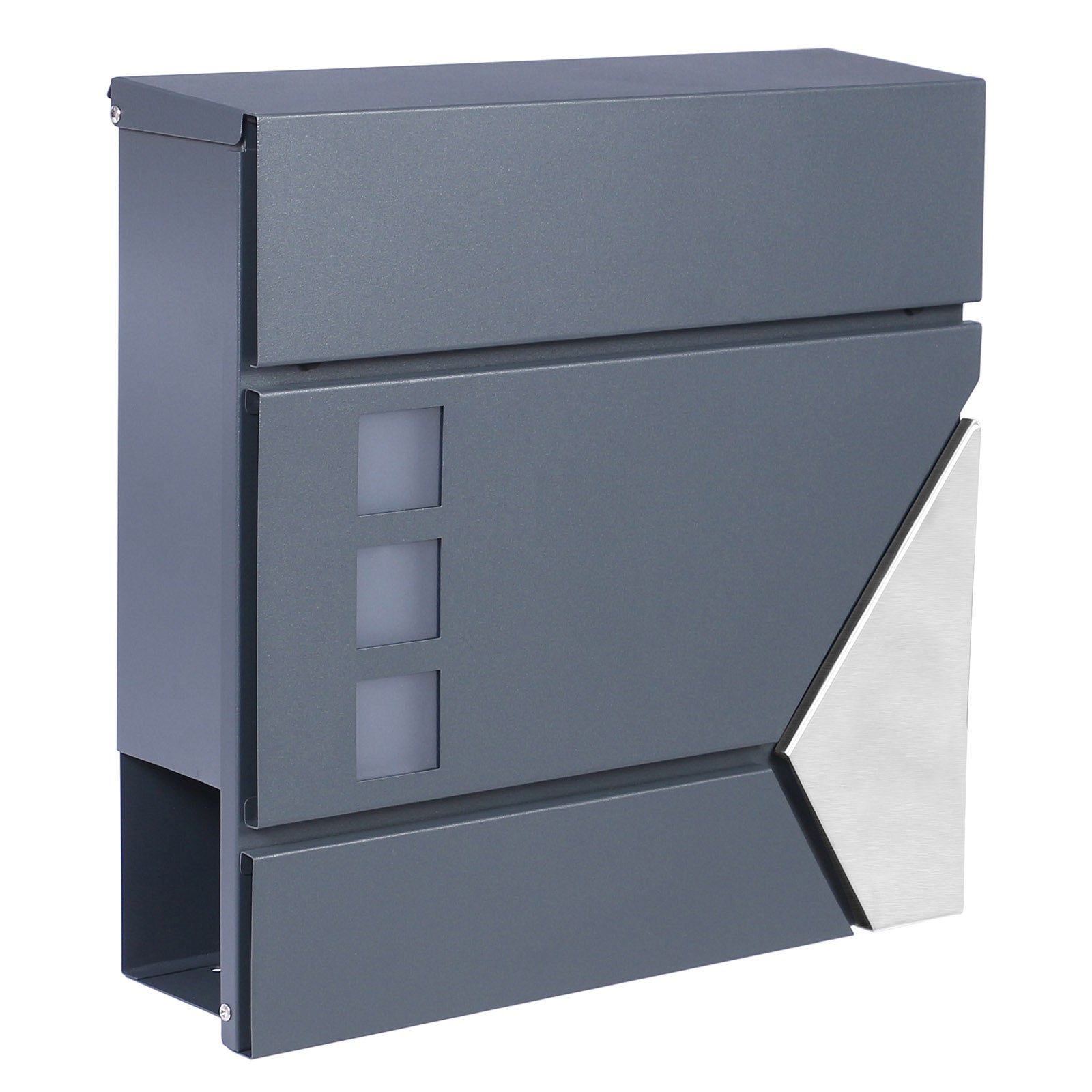 Boîte Aux Lettres Murale BeXom Design 5 – RAL 7016 (Anthracite) – Avec Porte-journaux Spécialiste