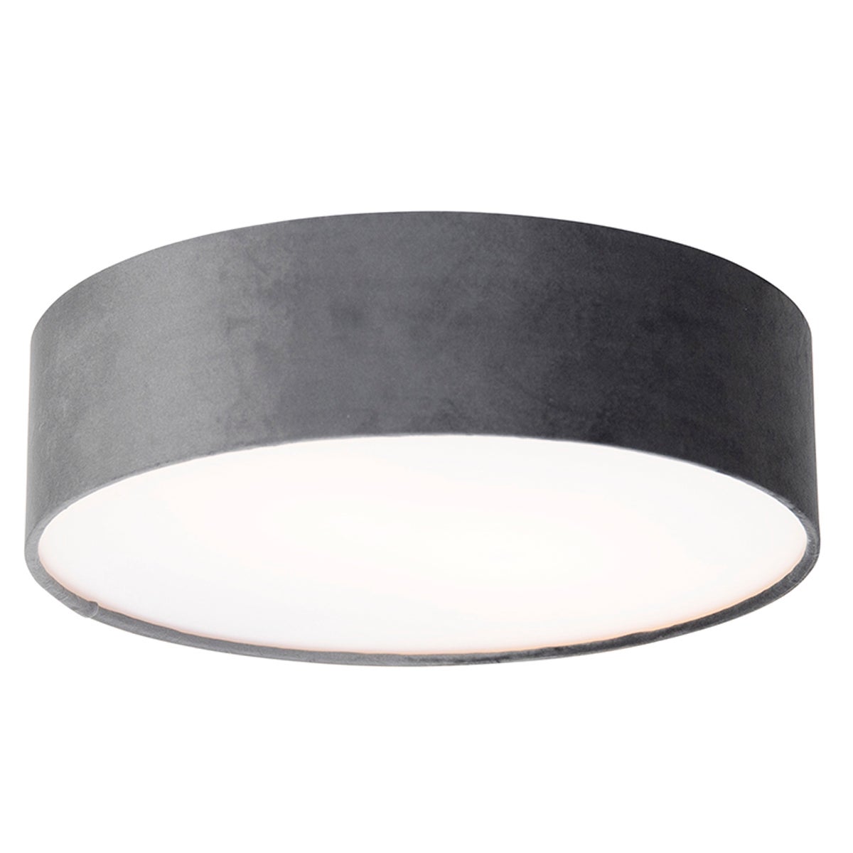 Nowoczesna lampa sufitowa szara 40 cm ze złotym wnętrzem - Drum
