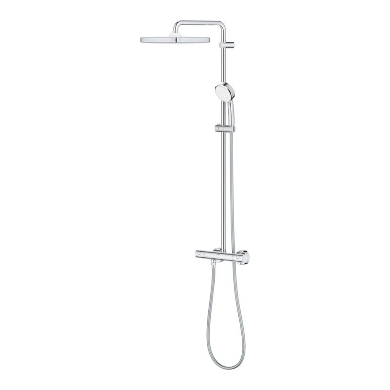 Grohe Tempesta Cosmopolitan system 250 cube, colonne de douche avec mitigeur thermostatique, douche de tête 250XXL, chrome (26689000) - 2
