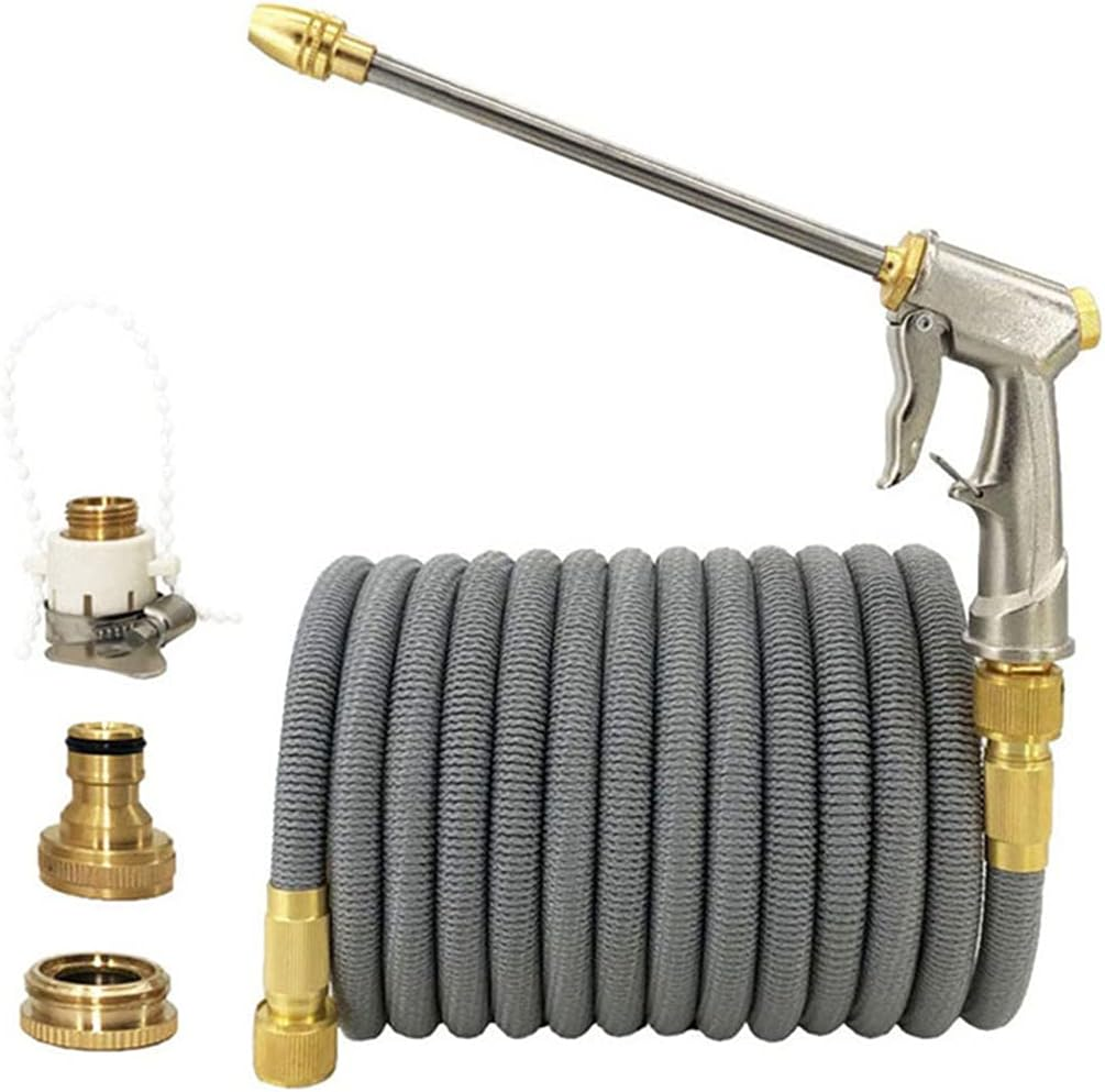 Wąż ogrodowy, wysokociśnieniowy pistolet natryskowy z długim prętem, teleskopowy wąż do podlewania, mycia samochodu (5m-15m)