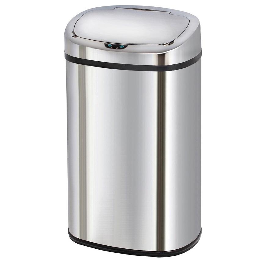 Automatyczny Kosz na Śmieci Inox MAJESTIC srebrny 58L