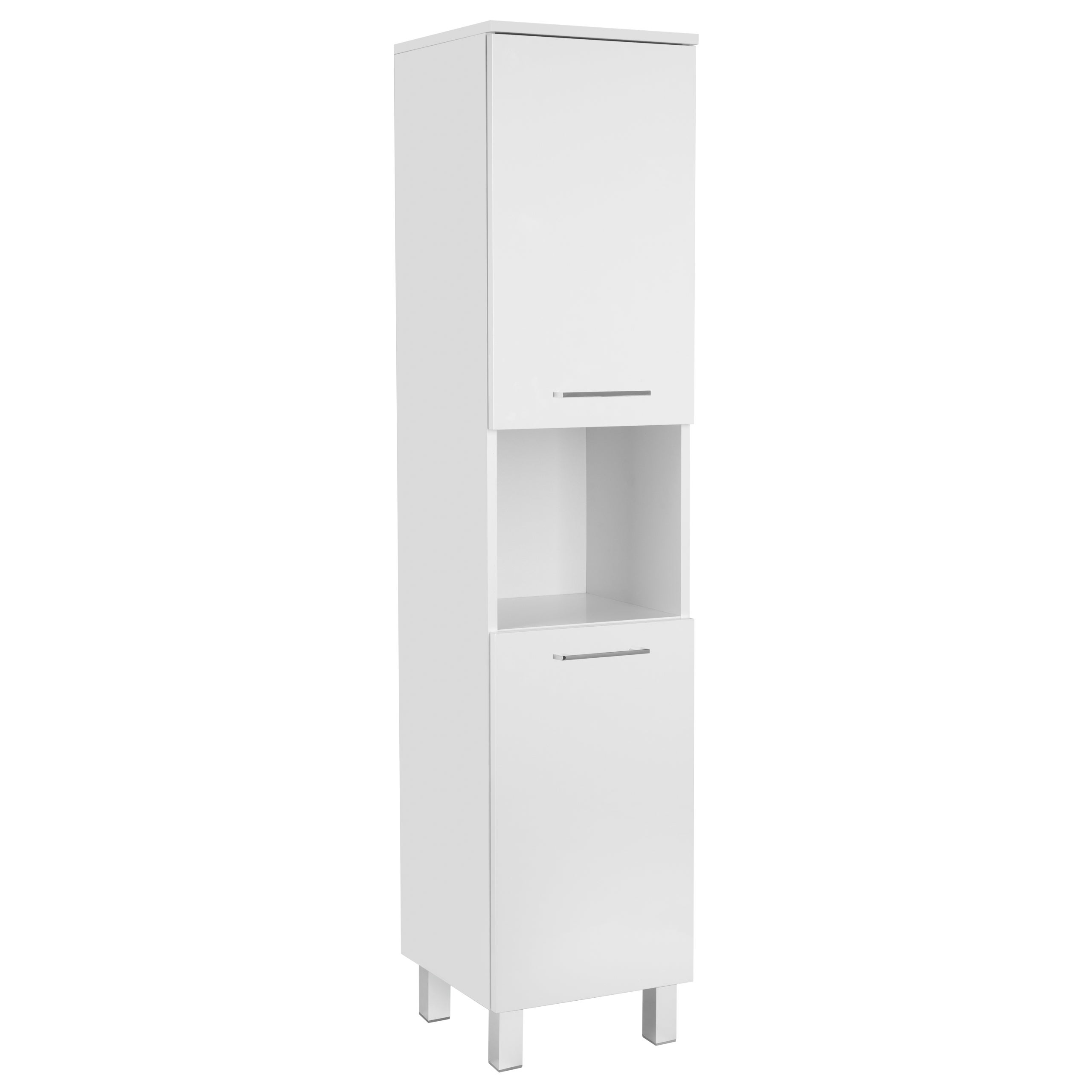 Słupek łazienkowy szafka łazienkowa regał do łazienki biały połysk 35 cm