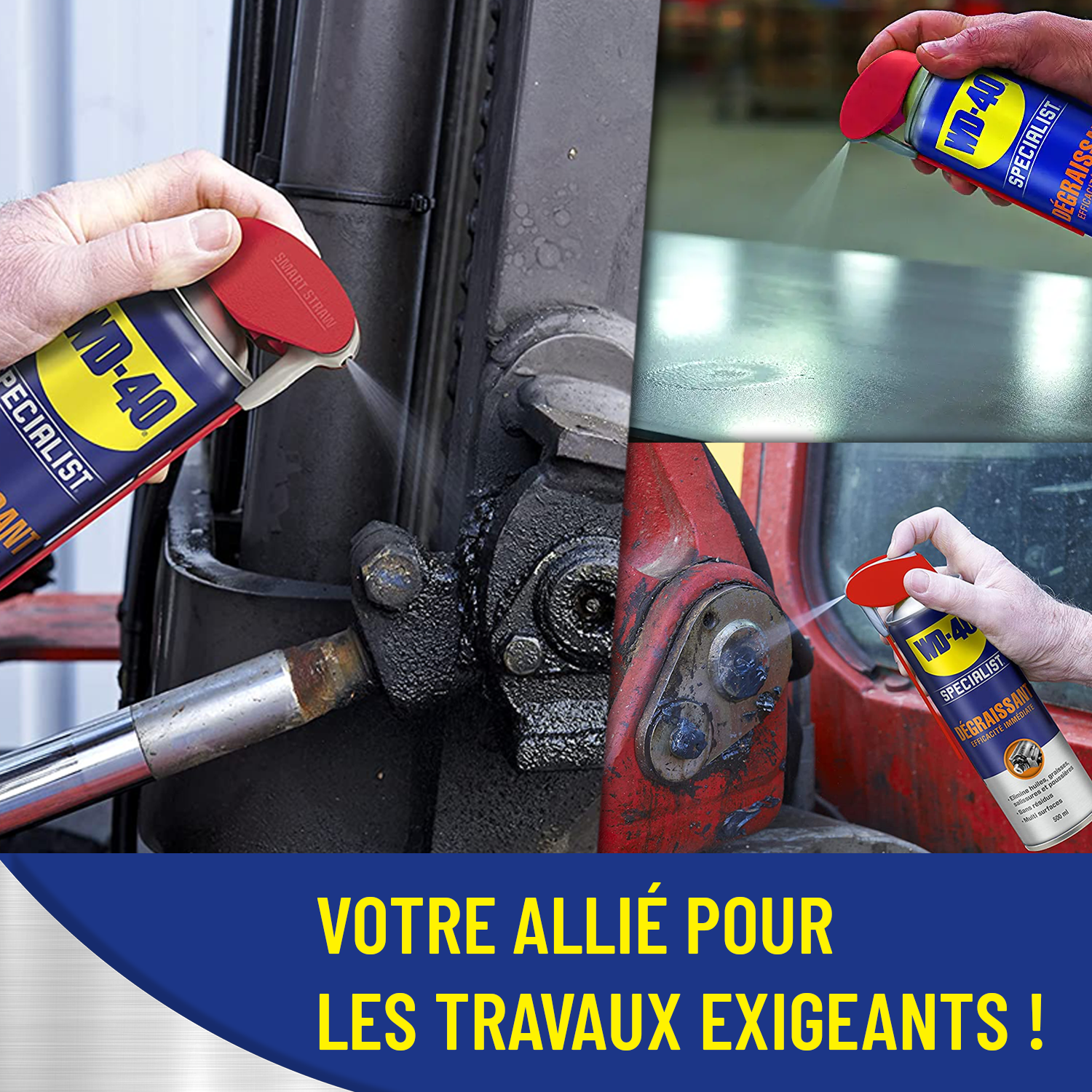 WD40 - Dégraissant efficacité immédiate système professionnel - aérosol de 500ml - 33392 - 4