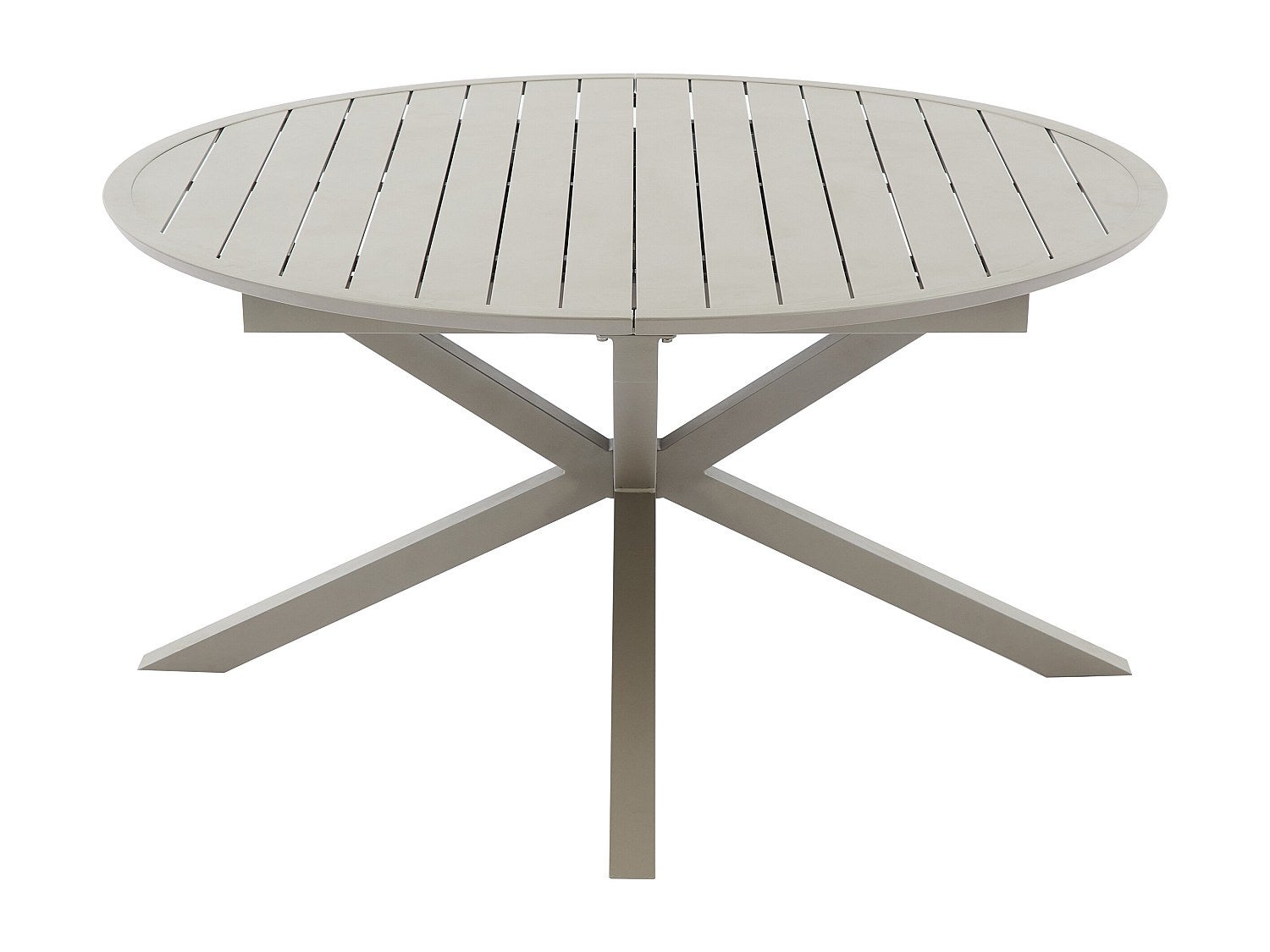 Stół ogrodowy z aluminium, okrągły, rozkładany dł. 150/200 cm - Taupe - YOHA od MYLIA