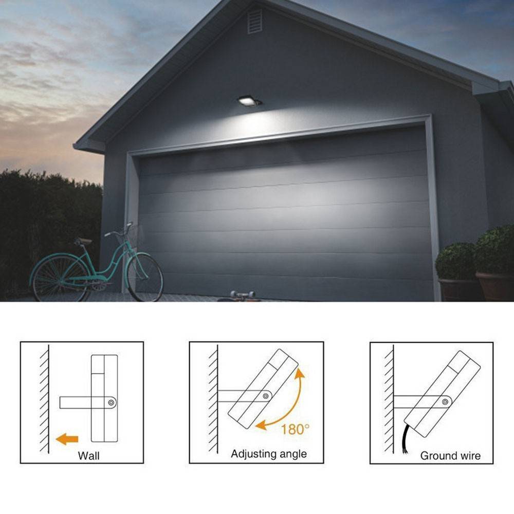 LEDVANCE Fluter LED pour mur, ENDURA® FLOOD Cool White / 10 W, 220…240 V, Angle de rayonnement: 120°, Cool White, 4000 K, Matériau: aluminium, IP65 - 8