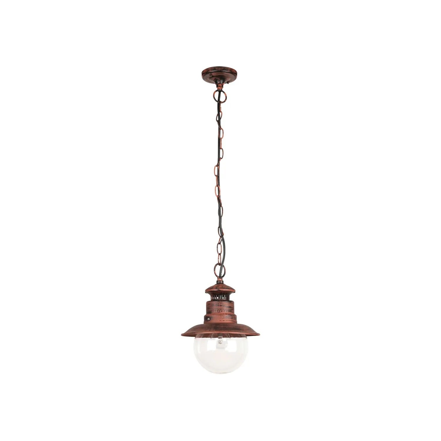 Lampa sufitowa zewnętrzna Odessa brąz antyczny-przezroczysty 1xE27x60W IP44 Rabalux