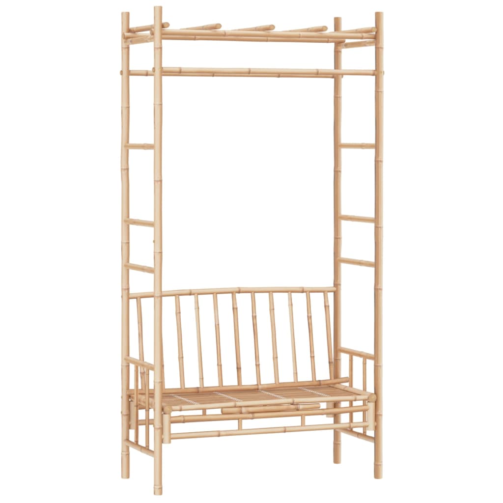 Banc Jardin En Bambou Avec Coussins - 115x65x71cm - Style Tropical